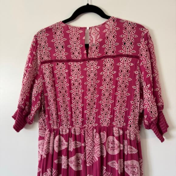 JOHNNY WAS Fuschia Pink Billie Maxi Dress Size Large - Picture 8 of 11
